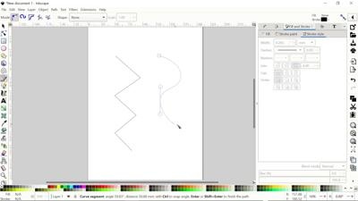 Draw Bezier curves and straight lines